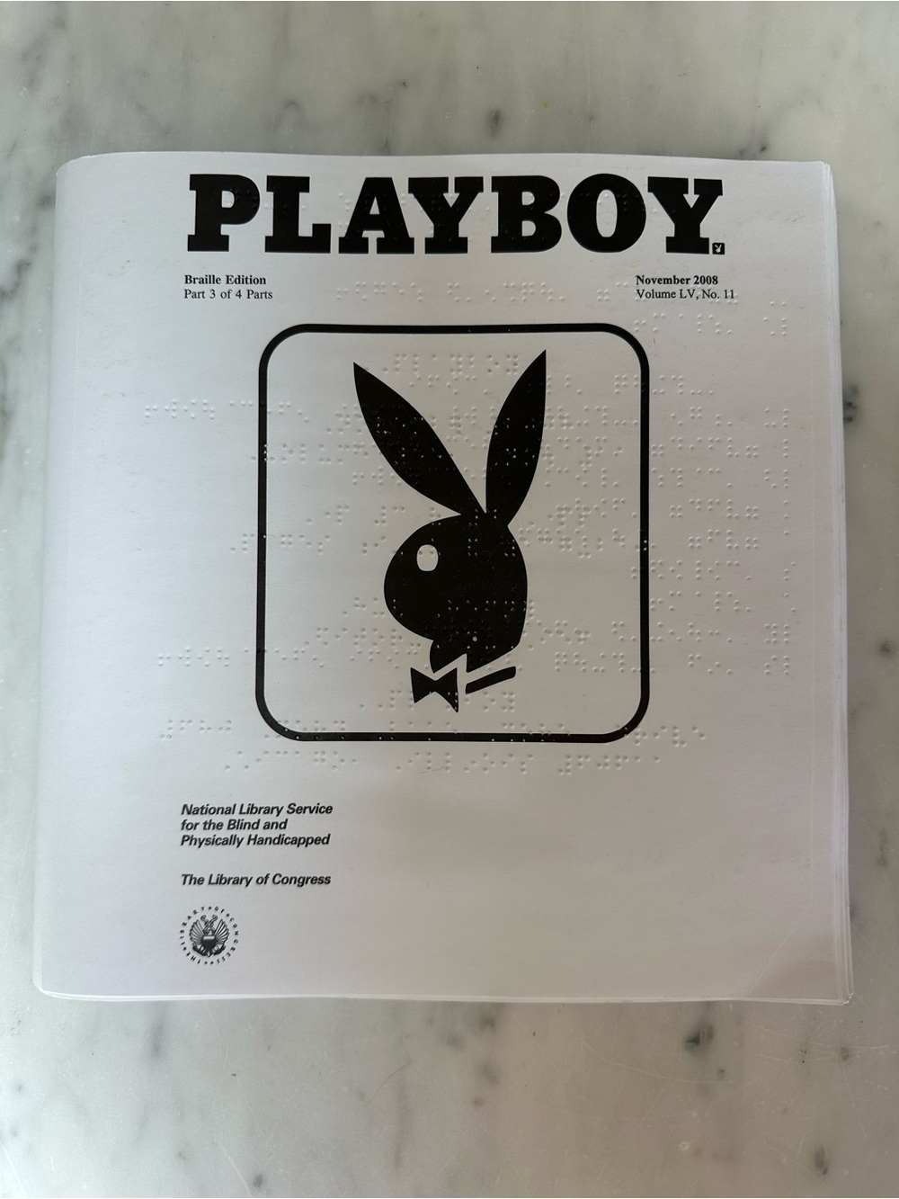 Near-Vintage 2008 PLAYBOY Magazine Braille Edition Part 3 of 4